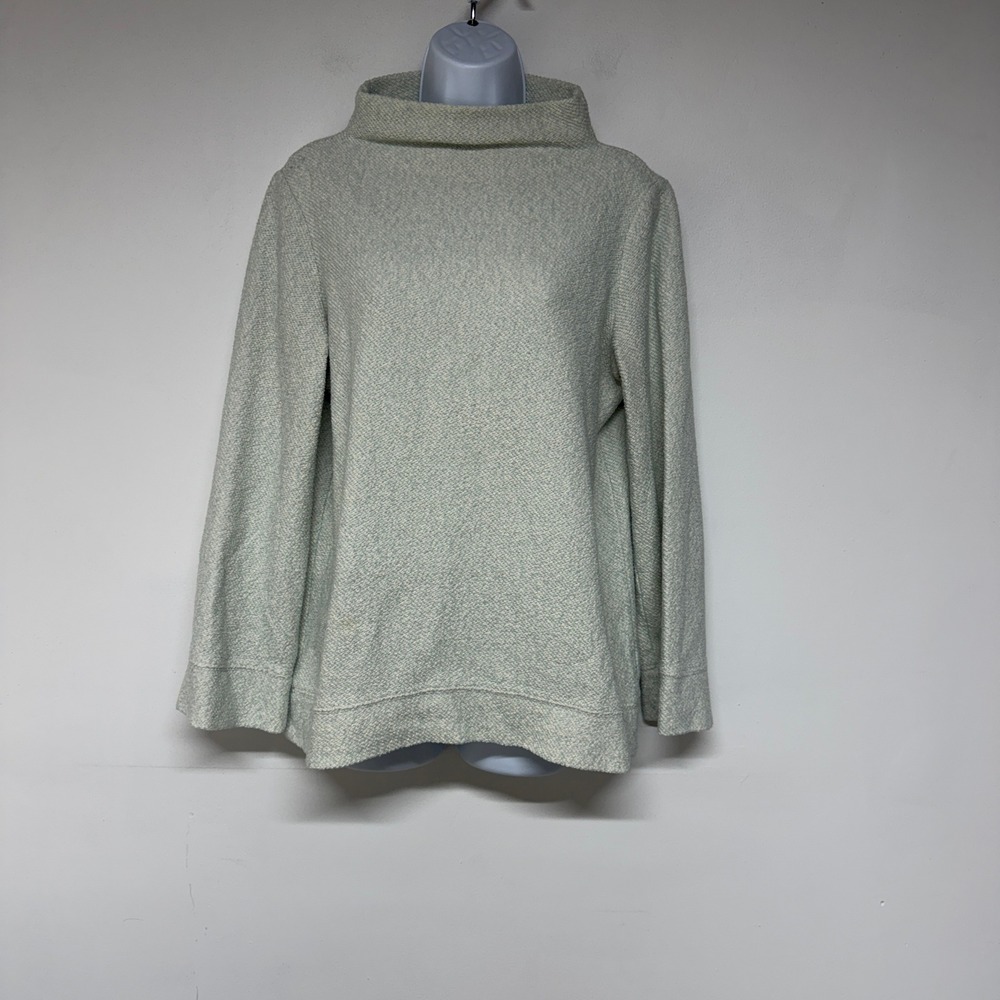 Saturday Sunday Anthropologie Size XS Mock Neck Textured Sweater Light Green